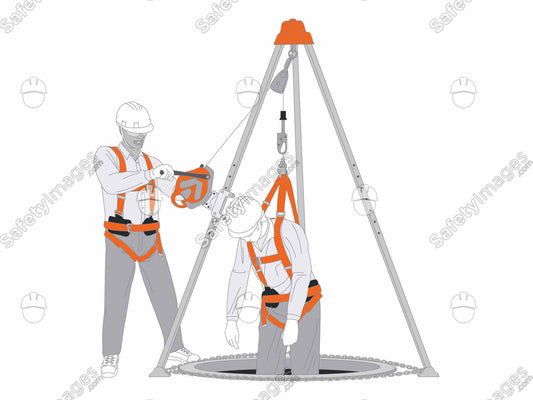 Confined Space Rescue Using Tripod