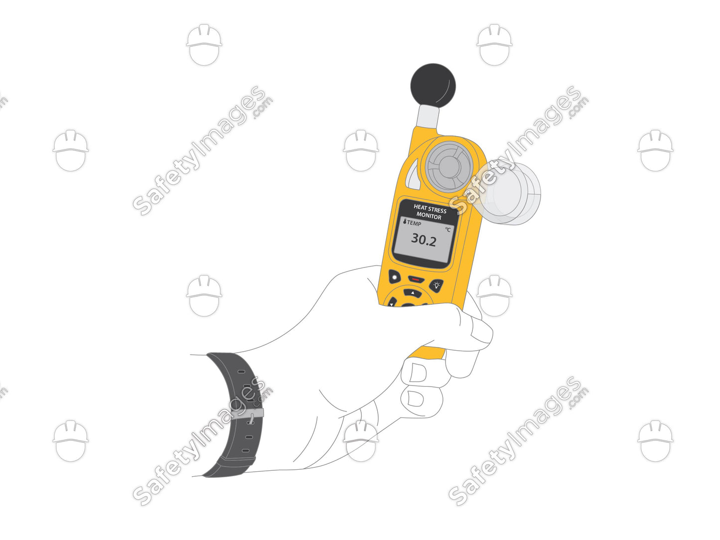 Heat Stress Temperature Monitor in Celsius