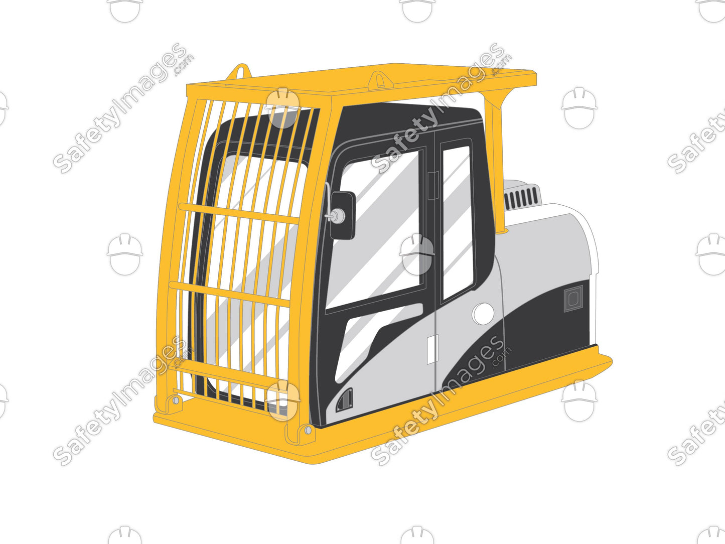 Excavator Cabin with Falling Object Protection