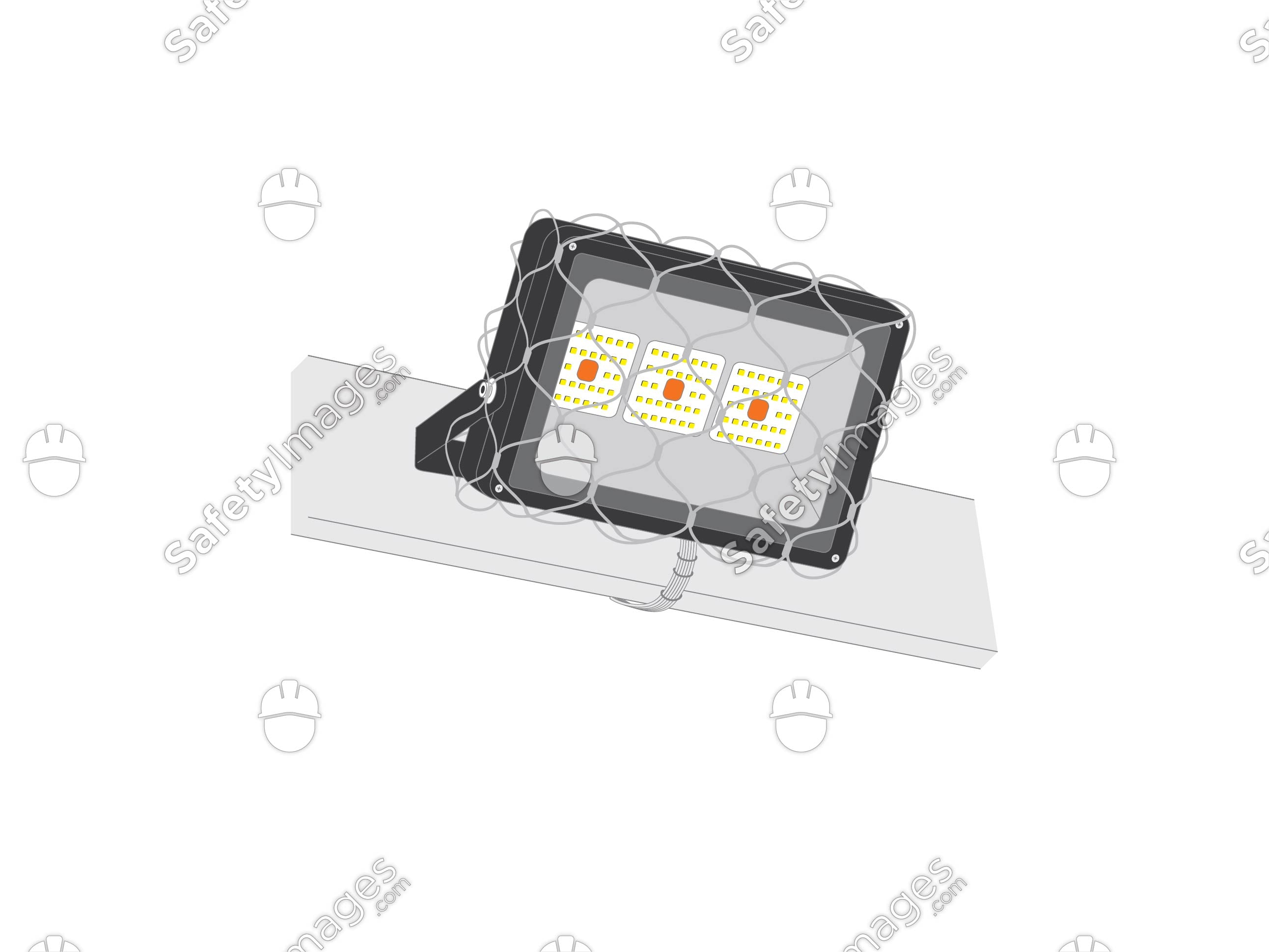 Stainless Steel Fall Protection Net on Light – SafetyImages.com