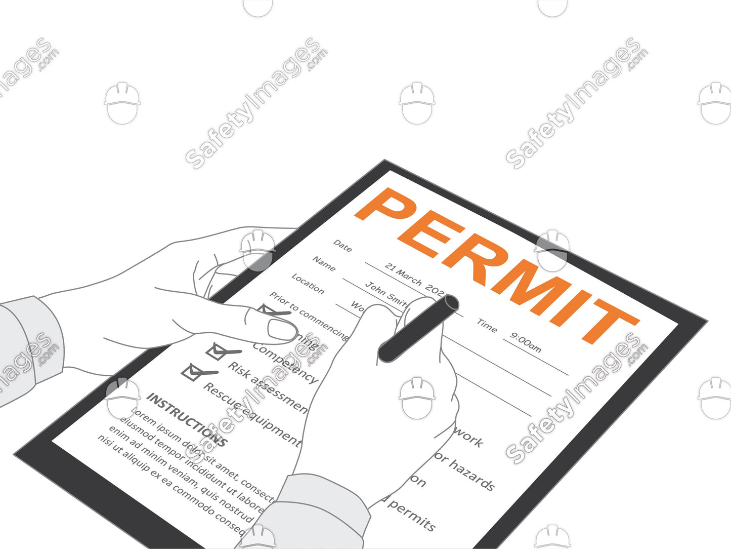 Permit Form Close Up