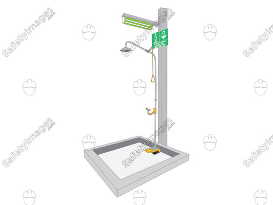 Emergency Chemical Safety Shower and Eyewash