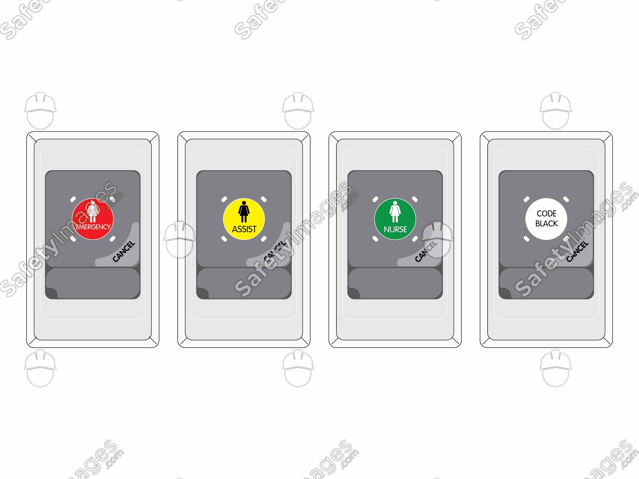 Healthcare Four Emergency Alert Buttons – SafetyImages.com